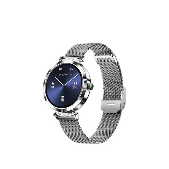 SmartWatch DacEnergy©, monitorizare fitness, Android ios, monitorizare ritm cardiac, tensiune arteriala, rezistent la apa, baterie 150mAh, 1.09 inch IPS 240*240, argintiu - 3- Roveli