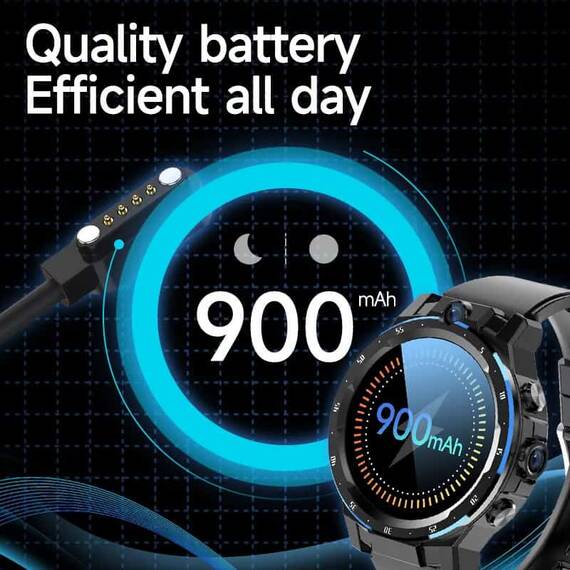 Ceas inteligent DacEnergy©, Android 9.1, 1,43 inchi, bateria 900 mAh, Bluetooth, 6G RAM +128GB ROM, camera duala, baterie 900 mAh mAh - 4- Roveli