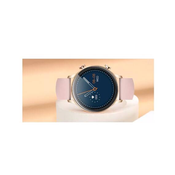 Ceas SmartWatch DacEnergy©, ecran tactil 1.32 inch, Android/ios, monitorizare ritm cardic, somn, memento sedentar, moduri sportive, roz - 4- Roveli