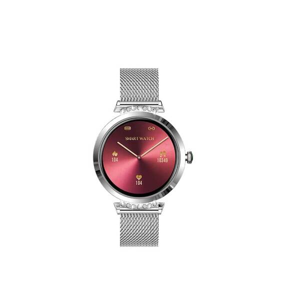 SmartWatch DacEnergy©, monitorizare fitness, Android ios, monitorizare ritm cardiac, tensiune arteriala, rezistent la apa, baterie 150mAh, 1.09 inch IPS 240*240, argintiu - 4- Roveli