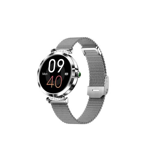 SmartWatch DacEnergy©, monitorizare fitness, Android ios, monitorizare ritm cardiac, tensiune arteriala, rezistent la apa, baterie 150mAh, 1.09 inch IPS 240*240, argintiu - 5- Roveli