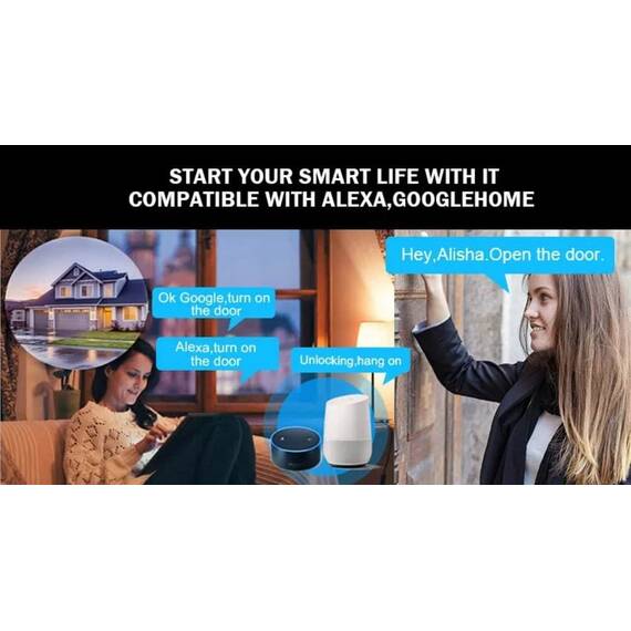 Incuietoare inteligenta DacEnergy©, pentru AcasA / Hotel / Apartament, material aliaj de aluminiu, deblocar Aplicatie TTlock / amprent digitala / parola / card RFID / cheie, pentru usa din lemn / metal, negru - 11- Roveli