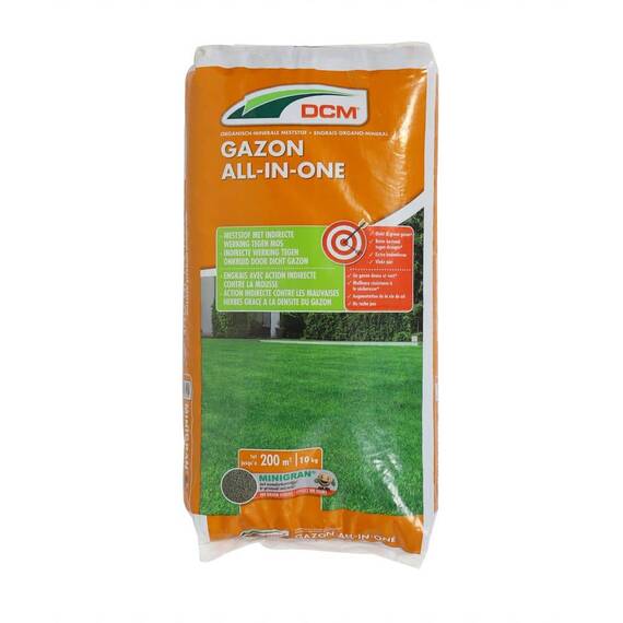 Ingrasamant gazon DCM, NPK 10-3-18, granulat, 10 kg, 200 mp, asigura un gazon dens - - Roveli