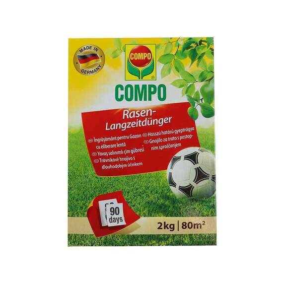 Ingrasamant gazon, granulat, contine azot, suprafata de acoperire 80 mp, 2 kg - - Roveli