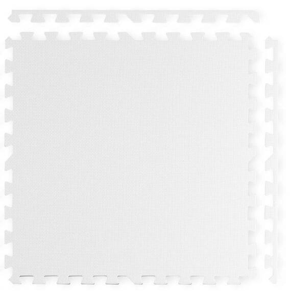 Covoras puzzle din spuma, 4 buc, ansamblat usor, impermeabil, fara BPA, alb si albastru, 120x120x1 cm - 2- Roveli