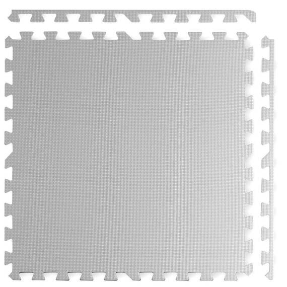 ​Covoras puzzle din spuma, 4 buc, ansamblat usor, impermeabil, fara BPA, alb si gri, 120x120x1 cm - 6- Roveli