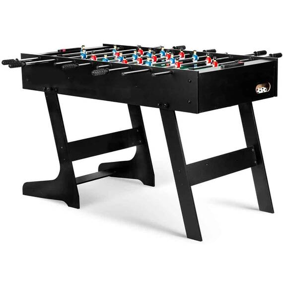 Joc fotbal de masa , placa MDF, structura mare, stabila, pliabila, 120 x 60 x 80 cm, negru - - Roveli