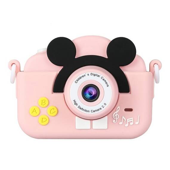Camera foto/video pentru copii DacEnergy©, ecran LCD de 2.0 inch, 5 jocuri, rezolutie foto 2MP, video 1080P Full HD, filtru creativ, culoare roz - - Roveli