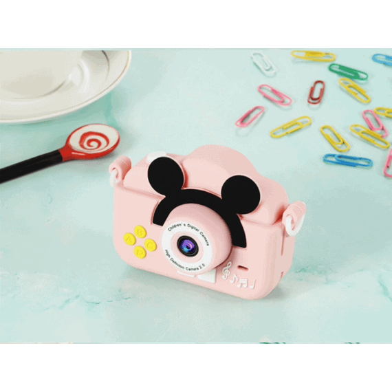 Camera foto/video pentru copii DacEnergy©, ecran LCD de 2.0 inch, 5 jocuri, rezolutie foto 2MP, video 1080P Full HD, filtru creativ, culoare roz - 2- Roveli