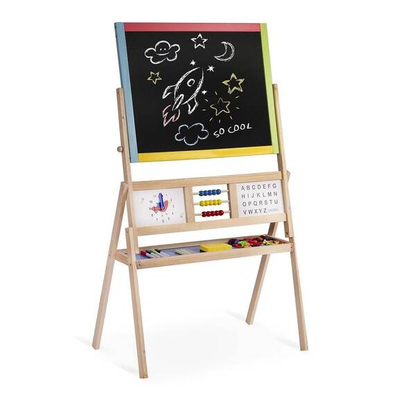 Set tabla multifunctionala , pliabil, numaratoare, ceas, alfabet, include un set de marker, numere si litere magnetice - 6- Roveli