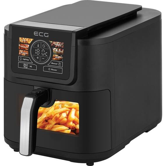 Friteuza cu aer cald AF 8020 Ai Slim Fry, 1700 W, 8 litri, 100-200°C, 6 programe automate, Program AI Smart, negru - - Roveli
