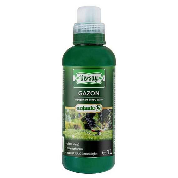 Ingrasamant organic gazon Versay, intensifica culoarea, rezistenta ridicata la seceta/inghet, lichid, 1 L - - Roveli