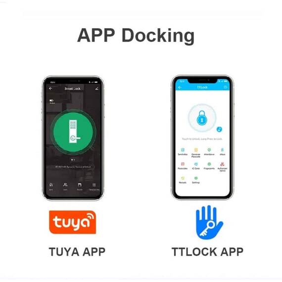 Incuietoare inteligenta DacEnergy©, aplicatie telefon, amprenta, parola, card si cheie, Wifi, Bluetooth, Tuya Smart TT Lock, de inalta securitate, grosimea usii 40-110 mm, negru si argintiu - 11- Roveli