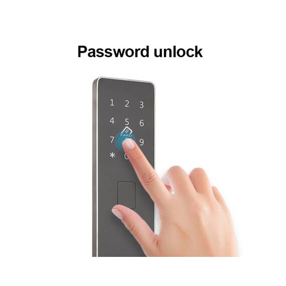 Incuietoare inteligenta DacEnergy©,  pentru hotel, apartament, motel, deblocare Aplicatie TTLock, TTHotel, Card RFID, Cheie, culoare negru - 11- Roveli