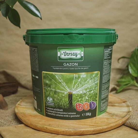Ingrasamant gazon Versay, forma granulata, intensifica culoarea, rezistenta ridicata la seceta/inghet, 5 kg - 2- Roveli
