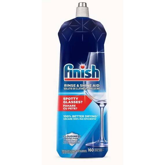 Solutie de clatire pentru masina de spalat vase Finish, prevenirea depunerilor de pete, de apa pe vase, 800 ml - - Roveli