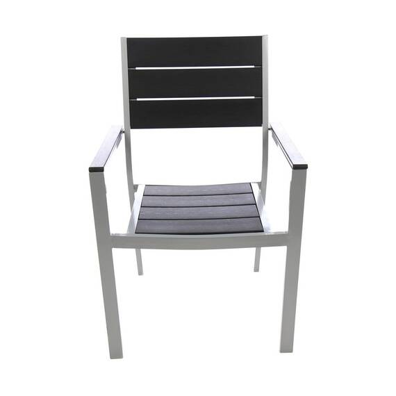 Set masa dreptunghiulara pentru gradina DacEnergy©, din aluminiu, blatul din material plastic, 6 scaune, 150 x 90 cm - 2- Roveli