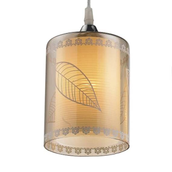 Suspensie Klausen, structura din metal, doua dispersoare din sticla fumurie, dulie E27, 40W, inaltime ajustabila, gri - 2- Roveli