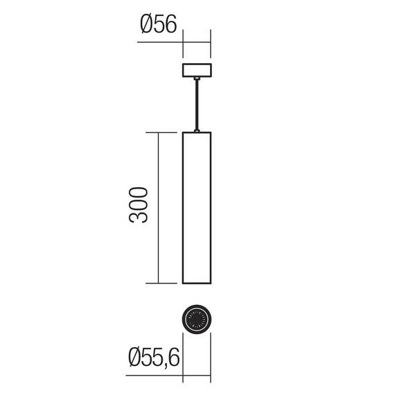 Suspensie Smarter, structura din aluminiu, dulie GU10, 35W, design modern, 55,6 x 1250 mm, alb mat - 2- Roveli