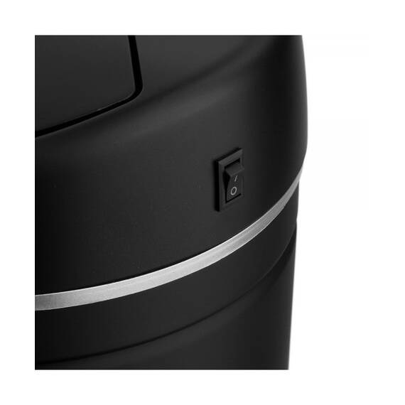 Cos de gunoi DacEnergy©, realizat din metal, actionare cu ajutorul senzorilor de miscare, aspect estetic premium, 12l, negru - - Roveli