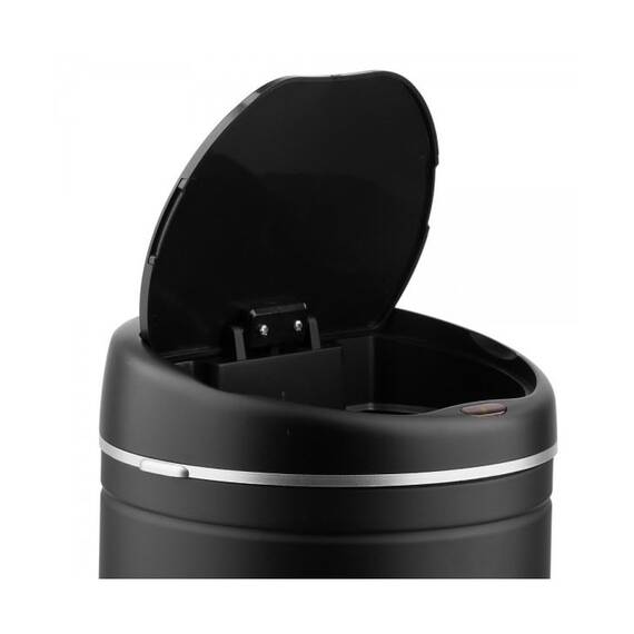 Cos de gunoi DacEnergy©, realizat din metal, actionare cu ajutorul senzorilor de miscare, aspect estetic premium, 12l, negru - 2- Roveli