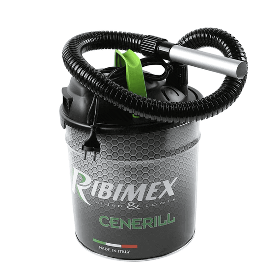 Aspirator pentru cenusa, motor puternic, 1000 W, rezervor 18 l, maner din metal, filtru Hepa, negru si verde - 5- Roveli