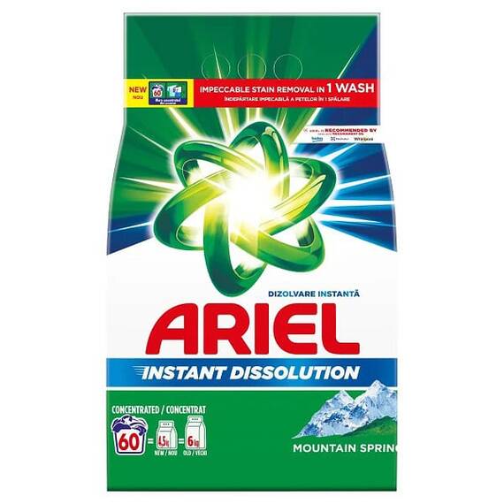Detergent de rufe automat Ariel Mountain Spring, 4.5 kg, formula concentrata, 60 spalari - 3- Roveli