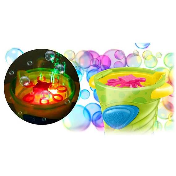 ​Aparat de facut baloane de sapun, bule , din plastic, usor de utilizare, in forma de fantana, 18,5 x 15 x 18 cm, verde - 4- Roveli