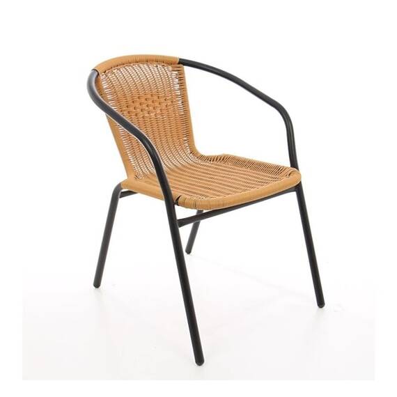 Set masa rotunda pentru gradina DacEnergy©, din metal, polietilena,si sticla, 4 scaune, design modern, 80 x 70 cm - 3- Roveli