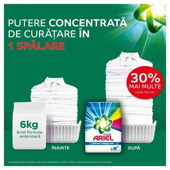 Detergent de rufe automat Ariel Touch of Lenor Fresh, 3 kg, formula concentrata, 40 spalari - 4- Roveli