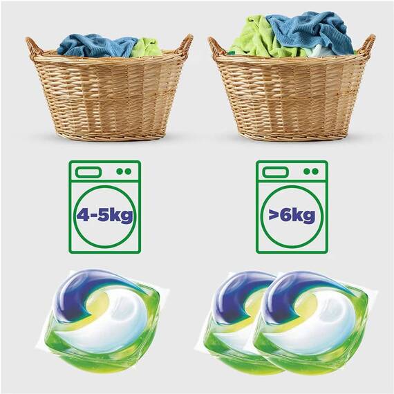 ​Ariel detergent de rufe capsule, All in 1 Pods Regular, indeparteaza petele, protejeaza rufele, 2x60 buc, 120 spalari - 4- Roveli