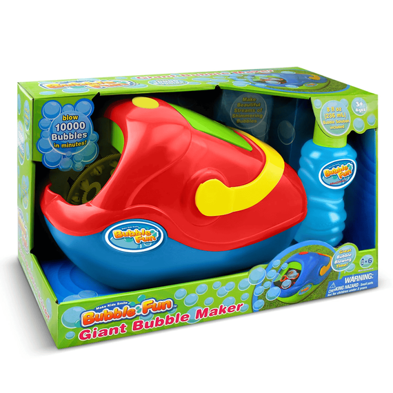 Aparat de facut baloane de sapun, bule , din plastic, usor de utilizare, 17 x 27 x 17 cm, rosu - - Roveli