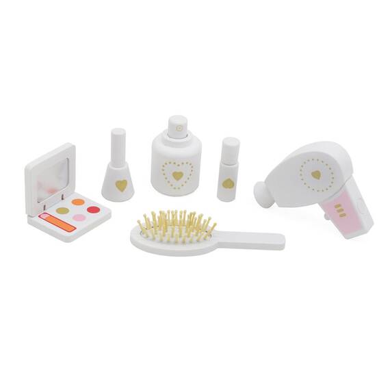 Set de toaleta pentru copii cu masuta si scaun DacEnergy©, fabricat din MDF si lemn, cu sertare, cu oglinda, accesorii incluse, 49 x34 x97 cm, alb - 2- Roveli