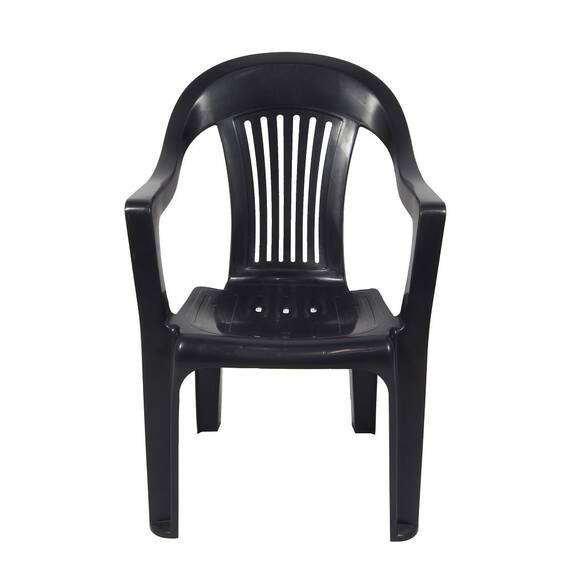 Set mobilier gradina DacEnergy©, fabricat din polipropilena, masa ovala si sase scaune,  rezistent la umiditate si UV, gri - 5- Roveli