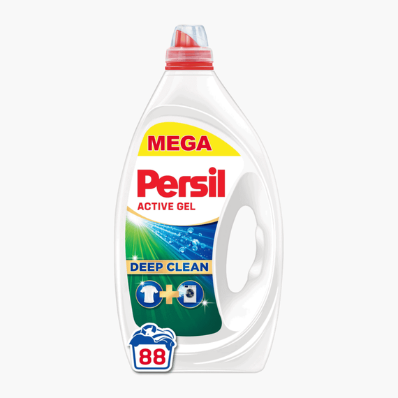 Detergent lichid Persil Active Gel, 3.96 l, puternic in curatare, 88 spalari - - Roveli