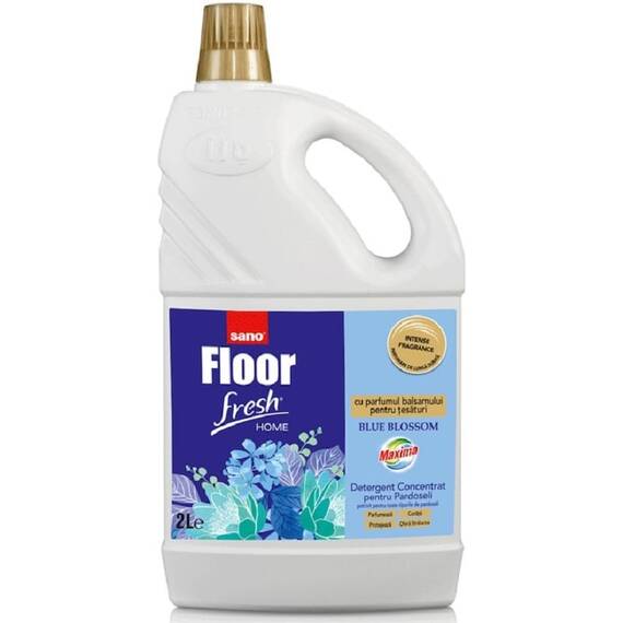 Detergent pentru pardoseli Sano Floor Fresh Home Blue Blossom, efect de parfumare intensa, 2l - - Roveli
