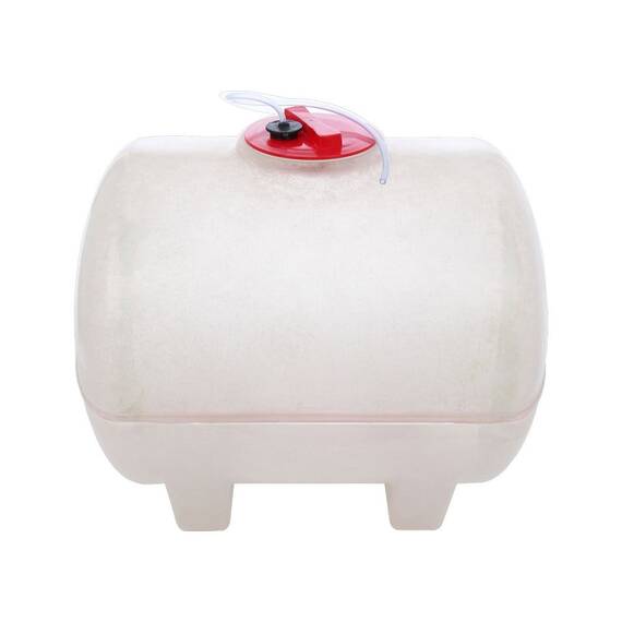 Butoi fibra de sticla, pentru vin, capacitatea de 300 de litri, durabil, etans, impermeabil, cu capac, alb, diametru 70 cm - - Roveli