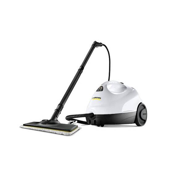 Curatitor cu abur Karcher, asigura o curatare temeinica fara substante chimice, capacitate recipient 1 litru, timp de incalzire 6.5 min, 1500 W, alb si negru - - Roveli