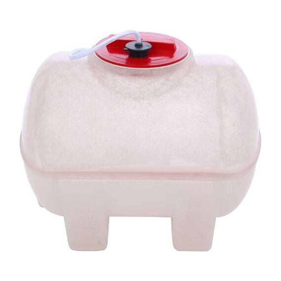 Butoi fibra de sticla, pentru vin, capacitatea de 100 de litri, durabil, etans, impermeabil, cu capac, alb, diametru 50 cm - - Roveli