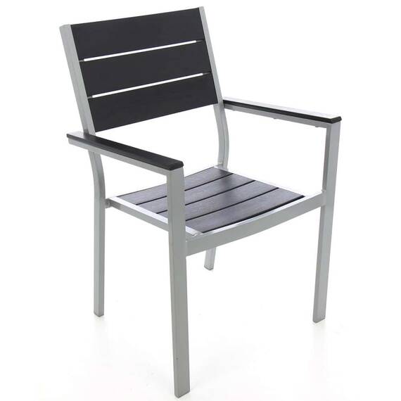 ​Scaun gradina DacEnergy©, material metal si plastic, rezistent la umezeala si uv, 57x55x89 cm, negru - 3- Roveli