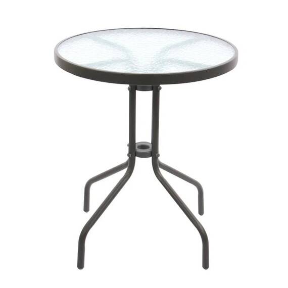 Set mobilier gradina DacEnergy©, realizat din metal si ratan sintetic, masa rotunda si doua scaune, 60 x 60 x 70 cm, culoare maro - 3- Roveli