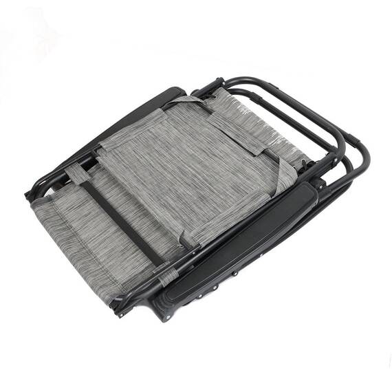 Scaun gradina DacEnergy©, structura metalica, tapiteria din textilen, cu protectie solara, pliant, spatar reglabil, 173 x 109 cm, gri - 3- Roveli