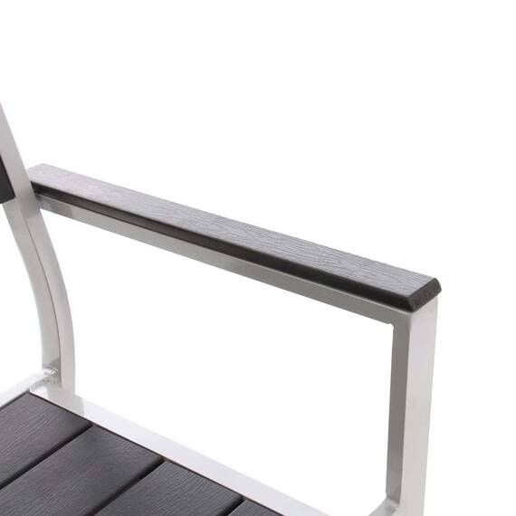 ​Scaun gradina DacEnergy©, material metal si plastic, rezistent la umezeala si uv, 57x55x89 cm, negru - 4- Roveli