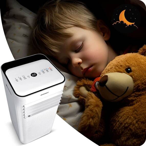 Aer conditionat portabil, 3in1, raceste, usuca si aeriseste, afisaj LCD, panou de control tactil, telecomanda, WiFi, mod de noapte, functia de blocare pentru copii, filtru de particule, 2600 W - 5- Roveli