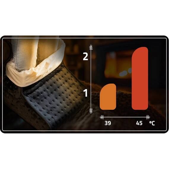 Incalzitor electric pentru picioare, 100% PE, plus, protectie la supraincalzire, 2 niveluri de reglare a temperaturii, 2 niveluri de reglare a masajului, aproximativ 45℃, 140 W, albastru inchis - 5- Roveli