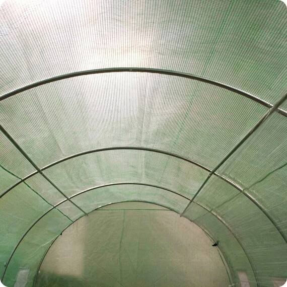 Solar gradina DacEnergy©, profile din otel, folie PE 140g/m2, o usa, 8 ferestre cu plasa de tantari, 4x2,5x2 m, suprafata totala 10m2, rezistenta la UV4, verde - 6- Roveli