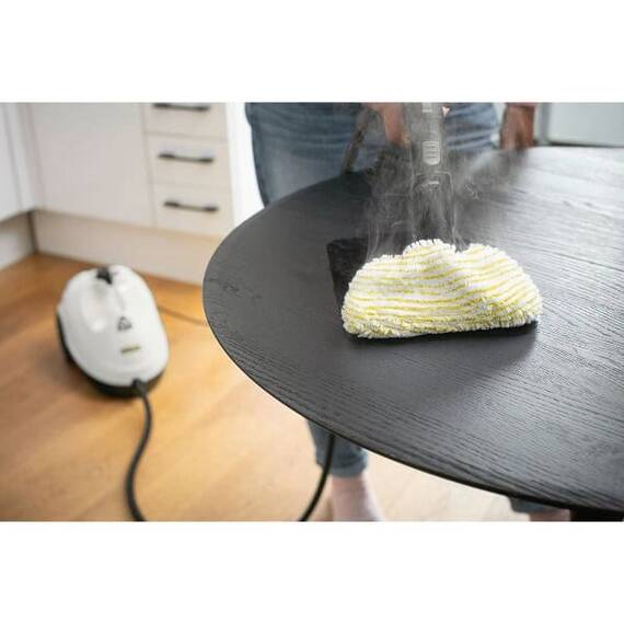 Curatitor cu abur Karcher, asigura o curatare temeinica fara substante chimice, capacitate recipient 1 litru, timp de incalzire 6.5 min, 1500 W, alb si negru - 6- Roveli