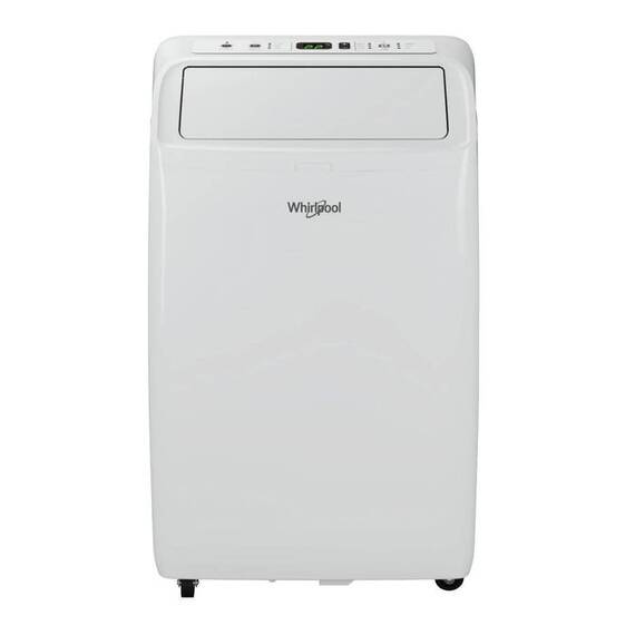 Aparat aer conditionat portabil Whirpool, dezumidificare, timer, autocuratare, mod de noapte, 12000 BTU, A, debit aer 280 mc/h, cu telecomanda, 442 x 326 x 718 mm, alb - - Roveli