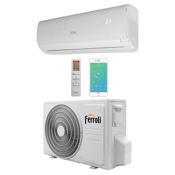 ​Aparat aer conditionat Ferroli, 12000 BTU, A++/A+, inverter, functie ionizare, mod auto, Wi-Fi, autocuratare, mod ECO, filtru aer, mod de noapte, functie incalzire, programare, alb - 3- Roveli