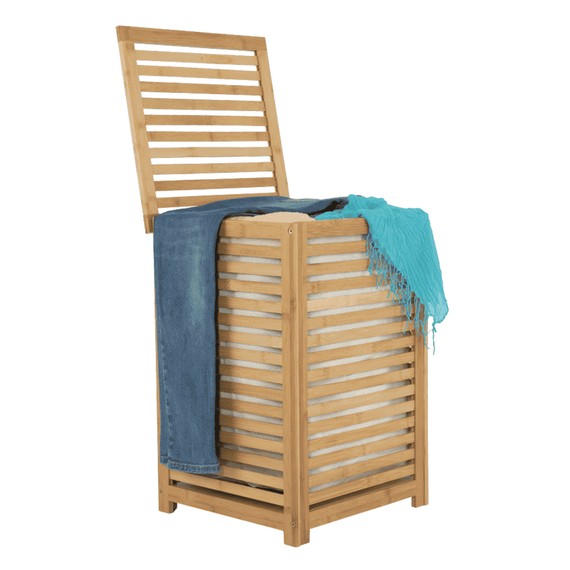 Coş de rufe, bambus lăcuit/bej, BASKET - - Roveli